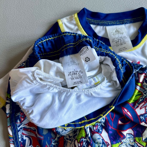 Disney Avengers Marvel Rash-guard & Trunk Swim Set | UPF 50+ | 3T - Picture 6 of 6